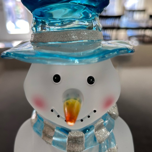 Snowman with plug in light. - Picture 5 of 8